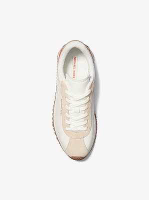 Rhodes Color-Block Leather and Signature Logo Trainer