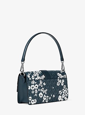 Bolso de hombro Greenwich mediano convertible con estampado y logotipo exclusivo