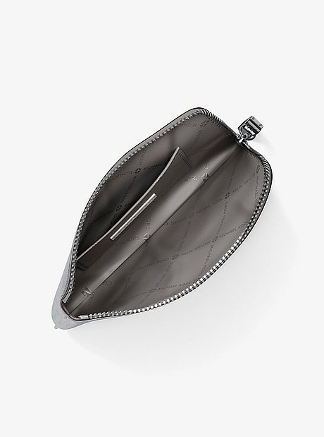 Bolso de pulsera Jet Set Travel peque&ntilde;o con acabado metalizado craquelado