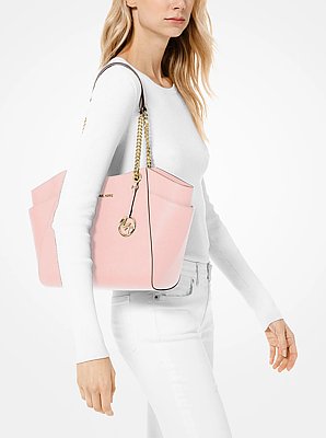 Jet Set Large Saffiano Leather Shoulder Bag