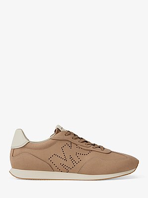 Essex Suede Trainer in CAMEL | Michael Kors image number 1