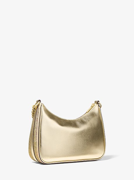 Jet Set Travel Large Sequined Metallic Convertible Crossbody Bag