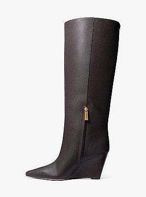 Botte &agrave; talon compens&eacute; Xandra en cuir