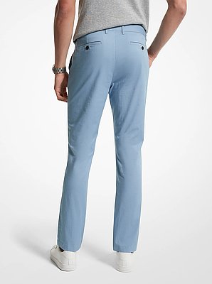Slim-Fit Cotton Blend Chino Pants