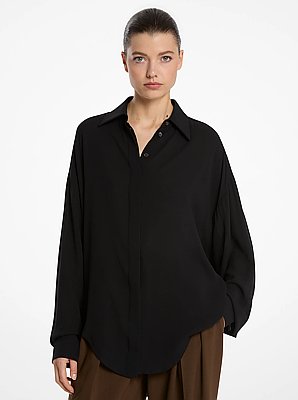 Silk Georgette Oversized Shirt
