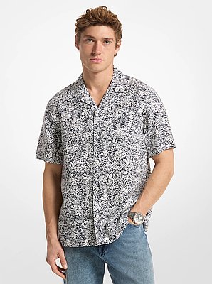Floral Print Linen Shirt