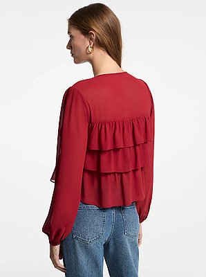 Tiered Georgette Blouse 