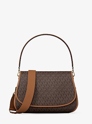 Wandelbare Messenger-Tasche Holmes Medium mit Signature-Logomuster