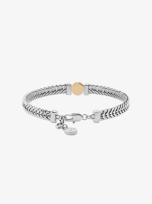 Pav&eacute; Logo Foxtail Chain Bracelet