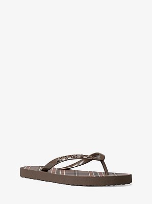 Plaid Print Flip Flop