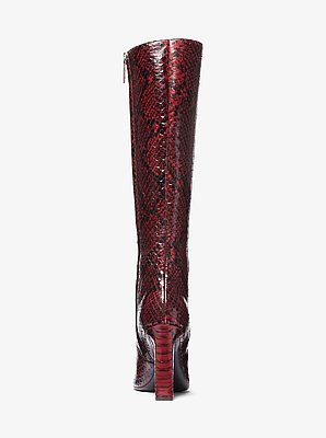 Carly Python Embossed Leather Boot