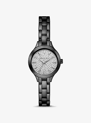 Petite Aspyn Pav&eacute; Black-Tone Watch