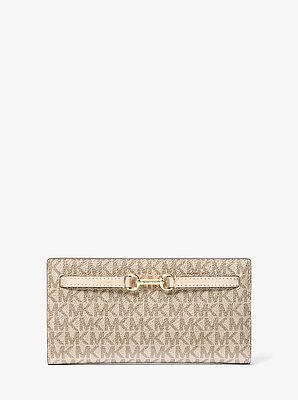 Carson Large Metallic Signature Logo Wallet