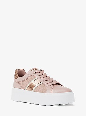 Romey Signature Logo Stripe Platform Sneaker