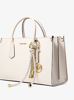 Gold-Tone and Speckled Cord Bag Charm