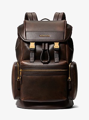 Hudson Burnished Leather Backpack