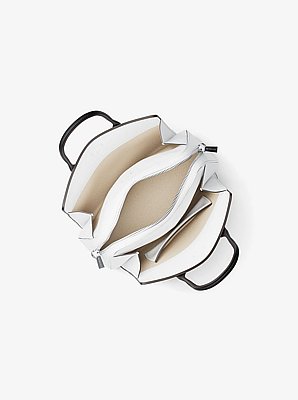 Laila Small Color-Block Leather Satchel