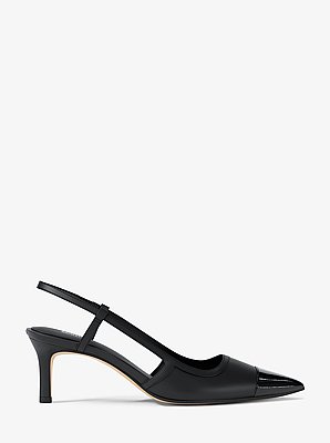 Pump Alora van leer met slingback