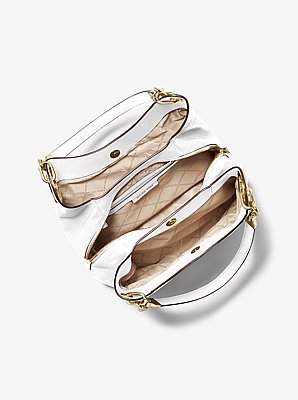 Borsa a spalla Lillie grande in pelle martellata