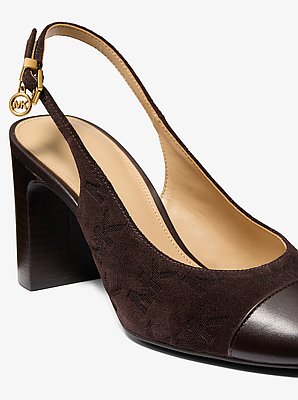 Zapato de sal&oacute;n Piper Flex de gamuza con tal&oacute;n descubierto