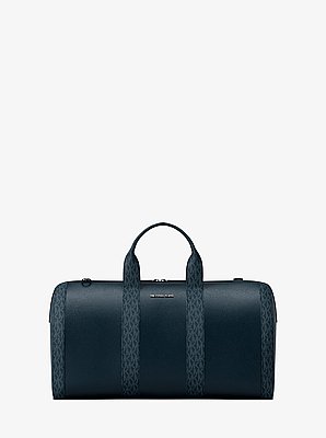 Cooper Pebbled Leather and Signature Logo Duffel Bag