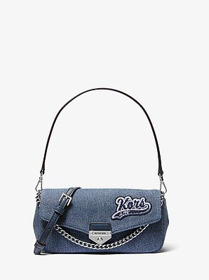 Soho Small Embellished Denim Convertible Crossbody Bag
