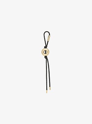Initial Gold-Tone and Speckled Cord Bag Charm in 18K GOLD | Michael Kors image number 0