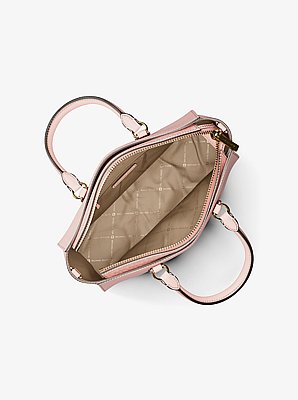 Bolso satchel Arden mediano de piel con cremallera superior