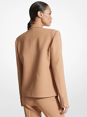 Double Crepe Sabl&eacute; Cropped Jacket