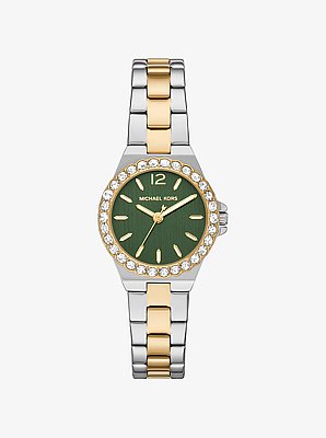 Reloj Lennox mini en dos tonos con pav&eacute;