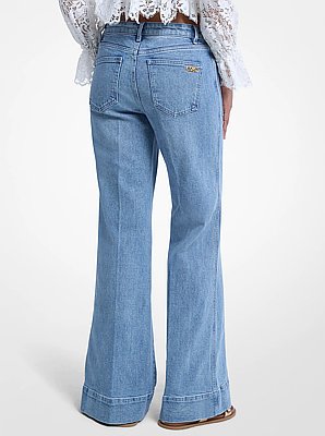 Jeans Violette aus Stretch-Denim