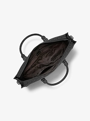 Malet&iacute;n Cooper de piel granulada con logotipo exclusivo