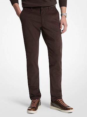 Slim-Fit Cotton Blend Corduroy Pants