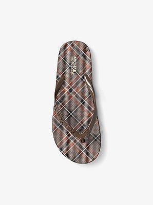 Plaid Print Flip Flop
