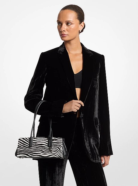 Crushed Velvet Blazer