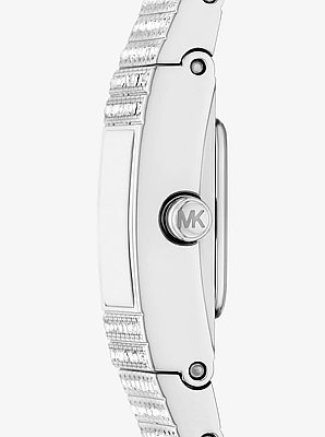 Mini Darrington Pav&eacute; Silver-Tone Watch