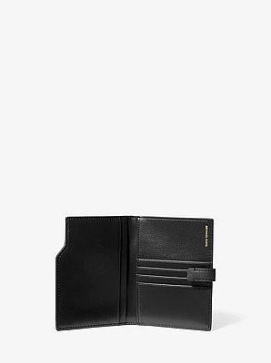 Billetera para pasaporte Jet Set de piel granulada