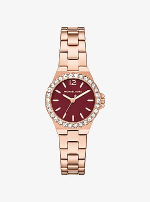 Reloj Lennox mini en tono oro rosa con incrustaciones