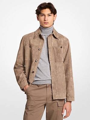 Veste-chemise en microsu&egrave;de de polyester