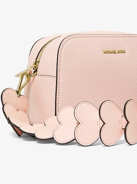 Ashton Extra-Small Heart Embellished Strap Camera Crossbody Bag