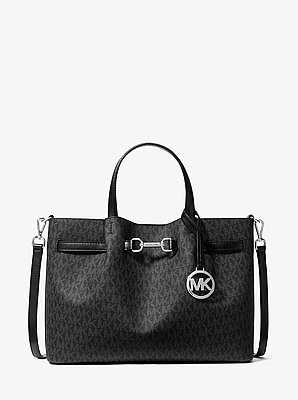 Bolso satchel Carson mediano con logotipo de la marca