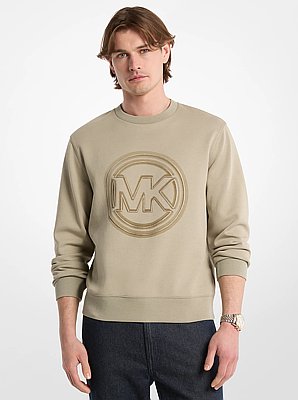 Sweatshirt aus Baumwollmischung mit Rundhalsausschnitt und Logo
