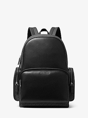 Rucksack Cooper aus Leder und Signature-Logostoff