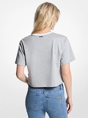 Appliqu&eacute;d Cotton T-Shirt