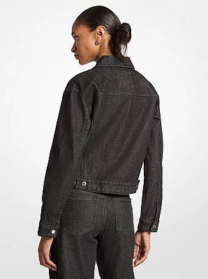 Studded Stretch Denim Jacket 