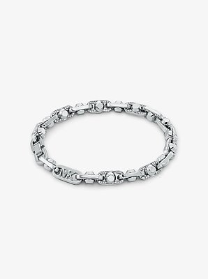Astor Link Medium Precious Metal-Plated Brass Pav&eacute; Bracelet