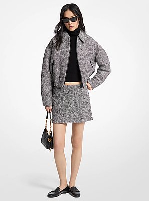 Chaqueta de tweed de mezcla de algod&oacute;n
