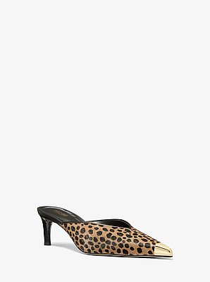 Kasia Cheetah Print Calf Hair Mule