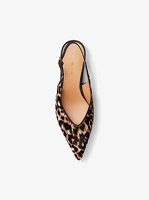 Tonya Leopard Print Calf Hair Slingback Pump