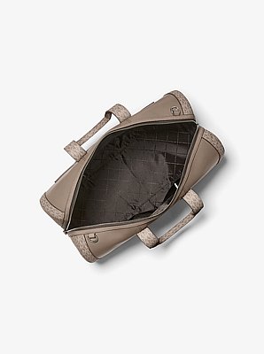 Cooper Pebbled Leather and Signature Logo Duffel Bag